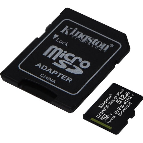 Tarjeta MICSDXC CANVAS SELECT PLUS 100R A1 C10 de 512 GB + ADP