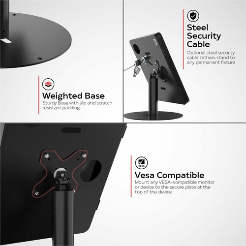 Soporte de quiosco de seguridad Hyperflex de CTA Digital con carcasa para iPad de 10.ª generación y más