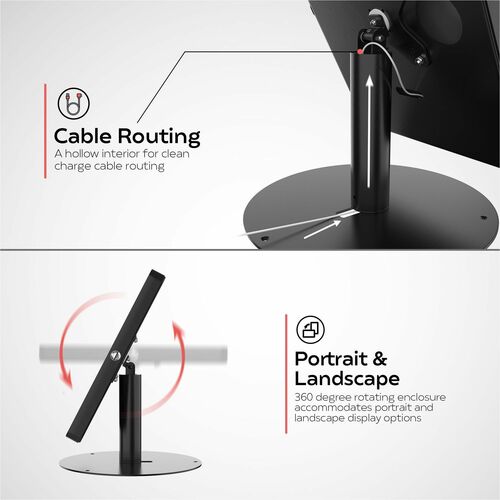 Soporte de quiosco de seguridad Hyperflex de CTA Digital con carcasa para iPad de 10.ª generación y más