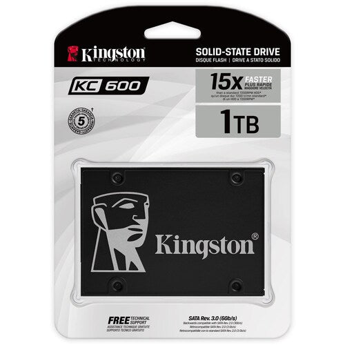 Unidad de estado sólido Kingston KC600 de 1 TB - 2,5" interna - SATA