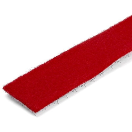 StarTech.com 100ft. Hook and Loop Roll - Red - Cable Management (HKLP100RD) - 100ft Bulk R