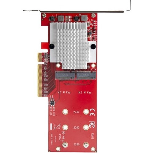 ADAPTADOR SSD PCIE M.2 DUAL X8 PARA SSD PCIE NVME / AHCI M.2