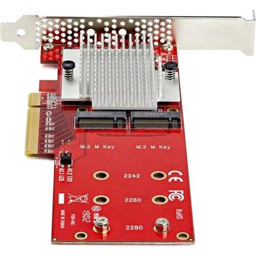 ADAPTADOR SSD PCIE M.2 DUAL X8 PARA SSD PCIE NVME / AHCI M.2
