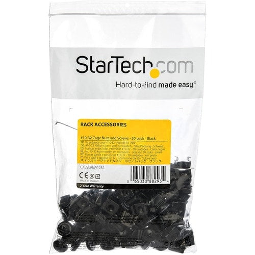 StarTech.com 50pc 10-32 Server Rack Cage Nuts and Screws w/Washers - N