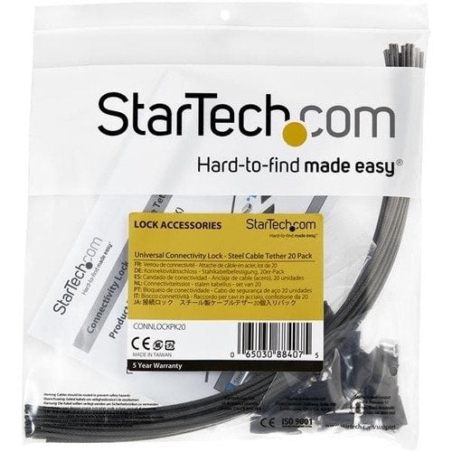 20CABLES DE SEGURIDAD CON ADAPTADOR DE CABLE DE ACERO