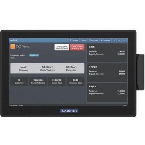 Monitor LED Advantech Avalo USC-M3G-BST00 de 12" WXGA - 16:9 - Negro - 11,6"