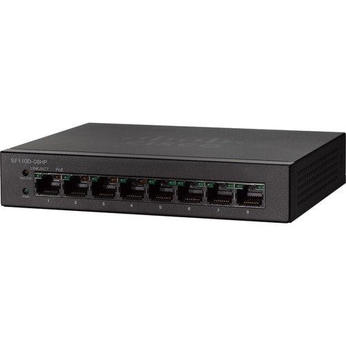 SF110D-08HP CONMUTADOR DE ESCRITORIO DE 8 PUERTOS 10/100 POE REMANUFACTURADO