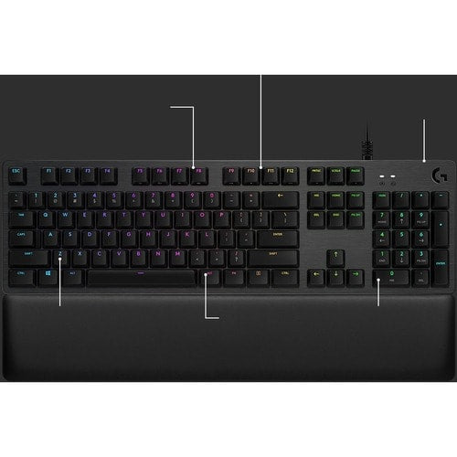 Teclado mecánico para juegos Logitech G513 CARBON LIGHTSYNC RGB con GX