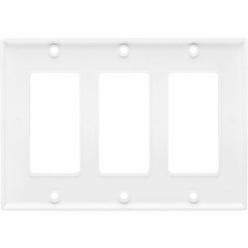 Placa frontal de triple entrada de Tripp Lite by Eaton, estilo Decora, vertical, blanca