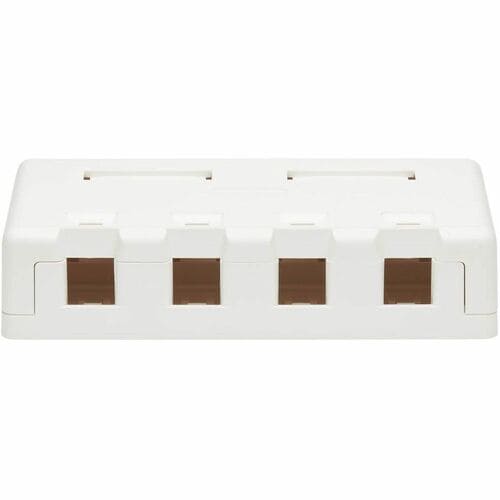 Tripp Lite by Eaton Surface-Mount Box for Keystone Jacks - 4 Ports, Wh
