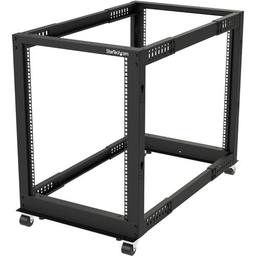 StarTech.com 4-Post 15U Mobile Open Frame Server Rack, 19" Network Rac