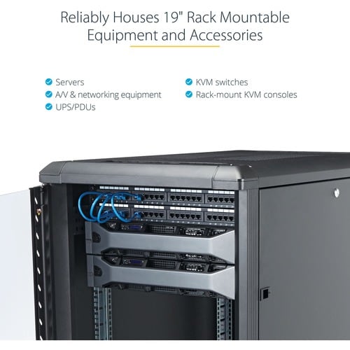 StarTech.com 4-Post 15U Server Rack Cabinet, 19" Data Rack Cabinet for