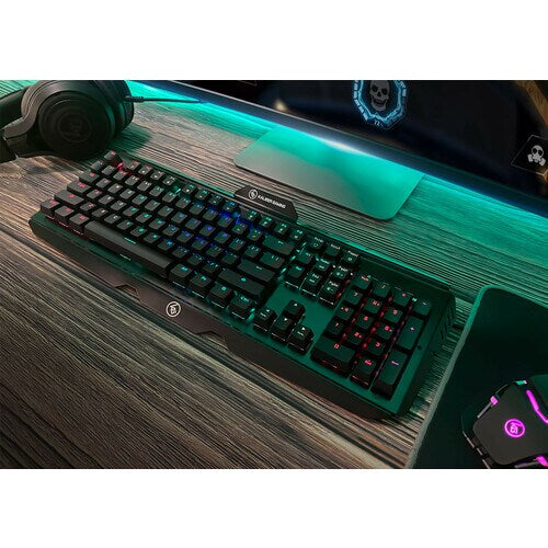 Teclado óptico para juegos RGB Kaliber Gaming - Conectividad por cable - Interfaz USB 3.0