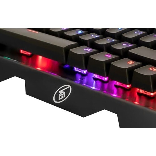 Teclado óptico para juegos RGB Kaliber Gaming - Conectividad por cable - Interfaz USB 3.0