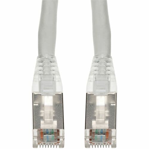 Câble Ethernet blindé en PVC blanc AddOn CAT 6 de 3,6 m, anti-accroc, gaine à bulles RJ