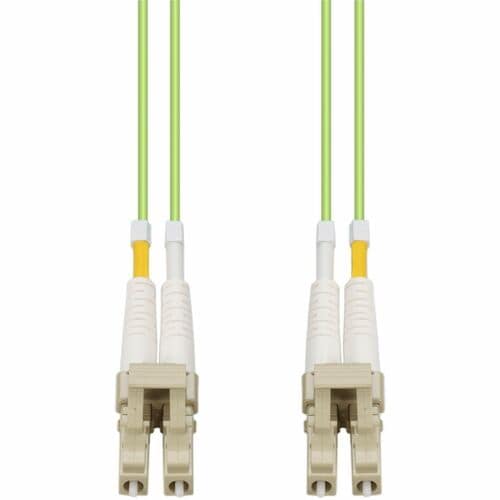 Câble d'extension 8 m LC vers LC vert citron OM5 Duplex OFNR (Riser)