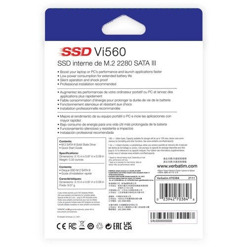 SSD interno VI560 SATA III M.2 2280 MULTI 2 de 512 GB