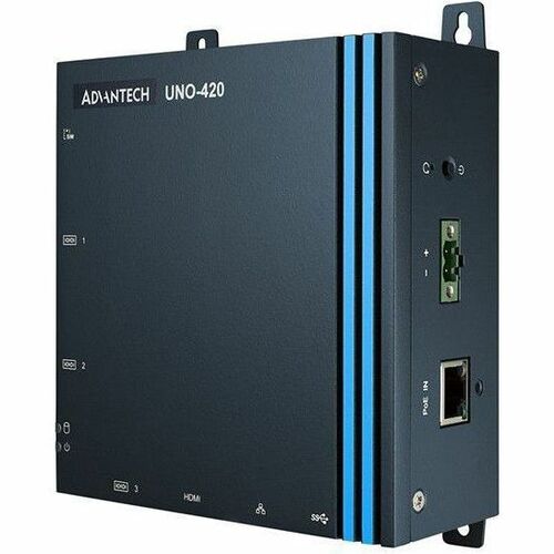 Ordinateur industriel Atom E3815 2 Go, 2 ports LAN, 3 ports COM, 8 ports GPIO, 1 port USB et 1 port HDMI