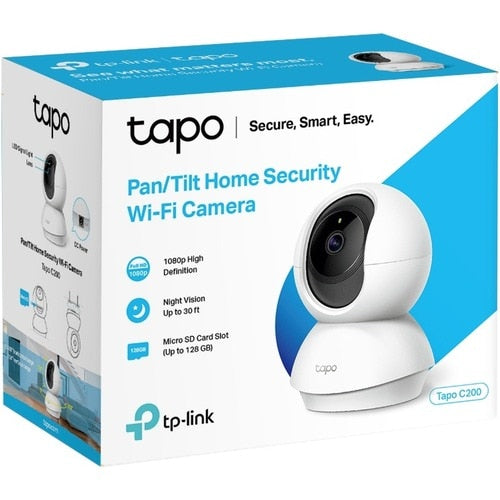 Tapo C200 Indoor HD Network Camera - Color - White - 30 ft (9.14 m) Night Vision
