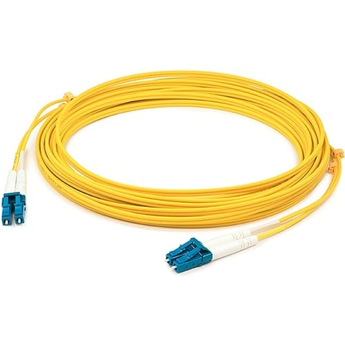 Câble de raccordement fibre optique duplex plenum OS2 droit jaune LC (mâle) vers LC (mâle) AddOn 74 m