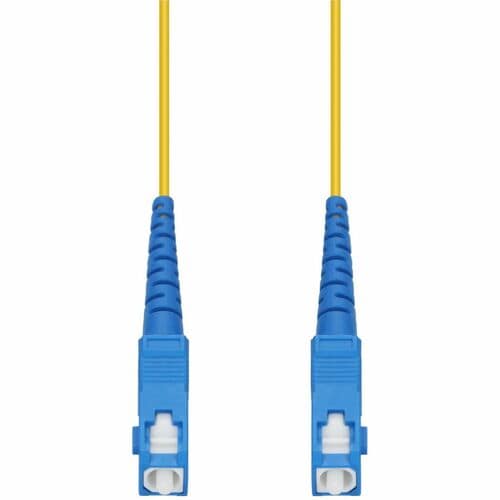 Câble de raccordement fibre optique SMF simplex OFNR (Riser-Rated) jaune OS2 SC vers SC AddOn 95 m -