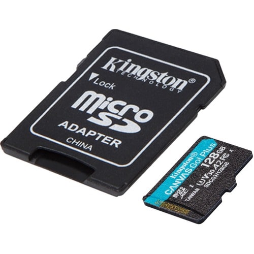 128GB MICROSDXC CANVAS GO PLUS 170R A2 U3 V30 CARD + ADP