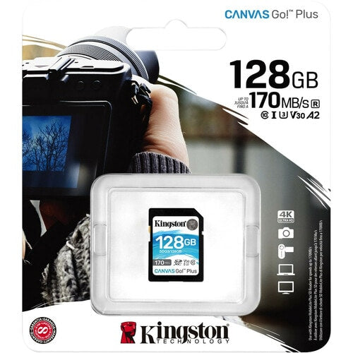 128GB SDXC CANVAS GO PLUS 170R C10 UHS-I U3 V30
