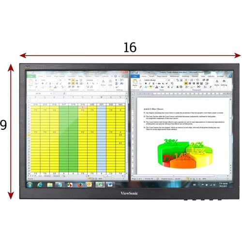 Moniteur LED HD ViewSonic Value VA1903H 19" - 16:9 - Noir