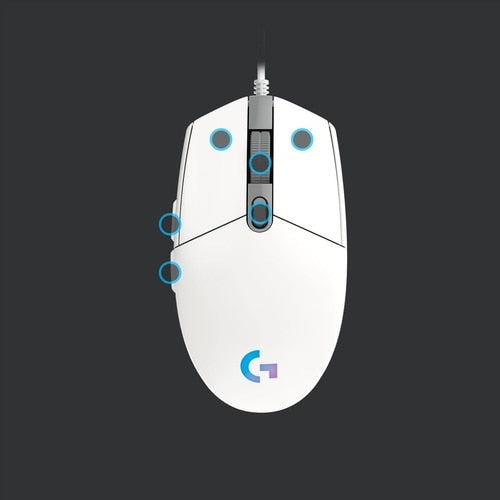 Ratón para juegos G203 LIGHTSYNC blanco