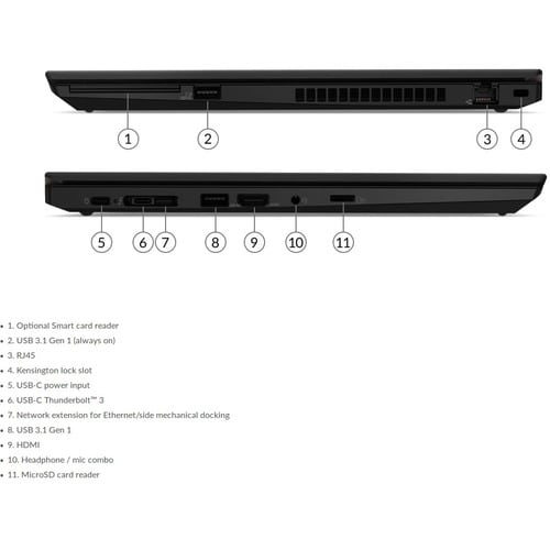 Portátil Lenovo ThinkPad T15 Gen 1 20S6001UCA de 15,6" - Full HD - Intel Core i7 de 10.ª generación