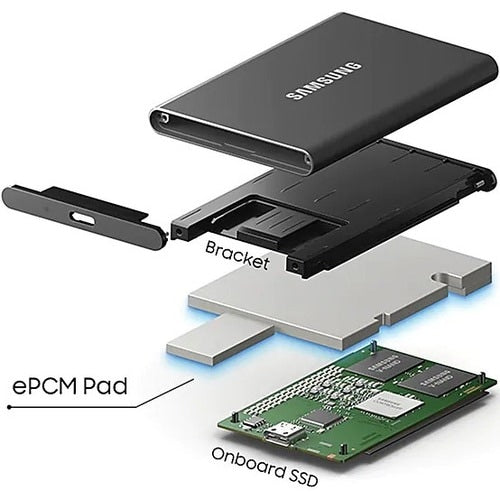 1T USB 3.2 GEN. 2 T7 PORTABLE SSD GREY