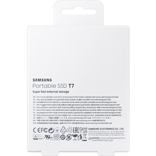 SSD PORTÁTIL T7 DE 2 TB USB 3.2 GEN. 2 GRIS
