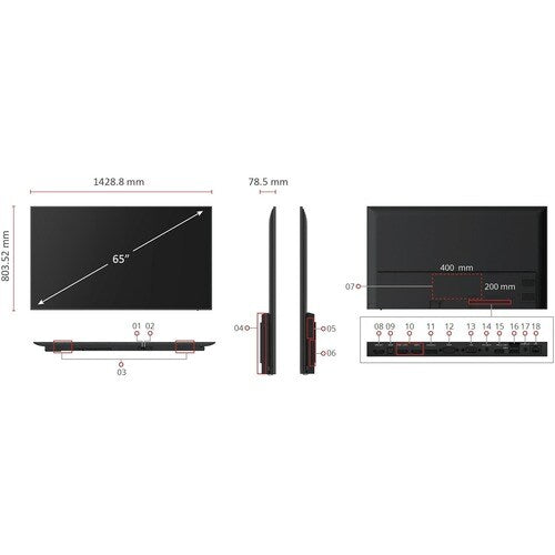 65IN 4K ULTRA HD LARGE FORMAT PRESENTATION DISP 3840X2160