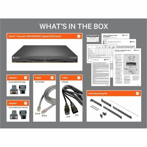 8PORT 1 DIGITAL KVM PATH DUAL AC POWER SUPPLY 1 LOCALU TAA