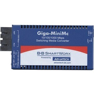 Convertidor de medios miniatura Advantech B+B SmartWorx de 10/100/1000 Mbps con LFPT