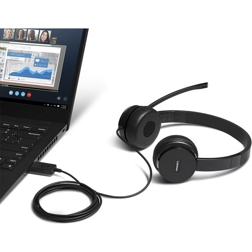Lenovo 100 Headset - Stereo - USB 2.0