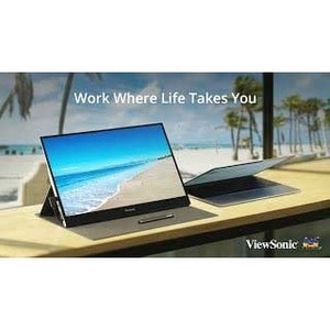 Écran Viewsonic 15,6 pouces, dalle IPS, résolution 1920 x 1080 - 15,6 pouces visible - en