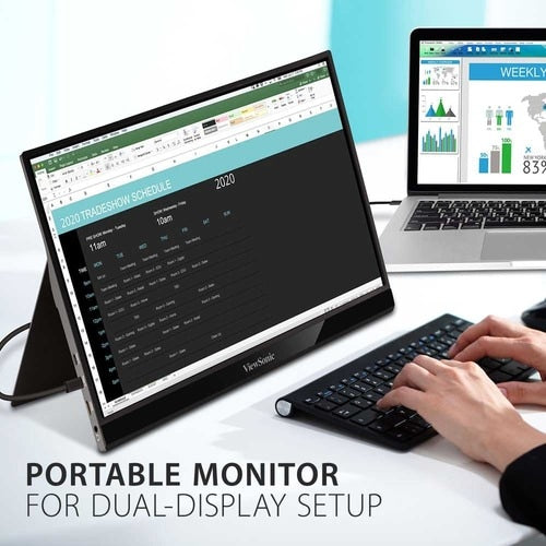 Écran Viewsonic 15,6 pouces, dalle IPS, résolution 1920 x 1080 - 15,6 pouces visible - en