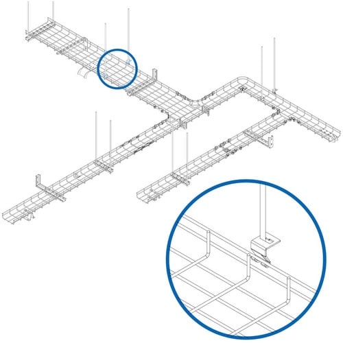 Clip de montaje SRWBUNVCLIP de Tripp Lite by Eaton para bandeja de cables