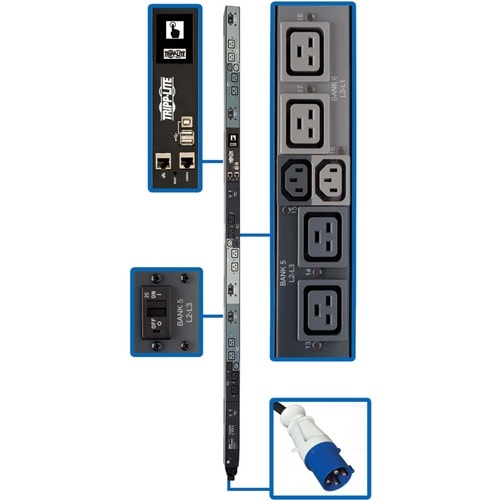 Unité de distribution d'alimentation Tripp Lite by Eaton PDU3EVNR6G60A 18 prises - Surveillée - CEI 603
