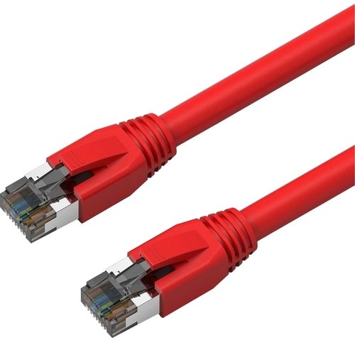 Axiom Memory Axiom 10FT CAT8 2000mhz S/FTP Shielded Patch Cable Snagless Boot (Red)