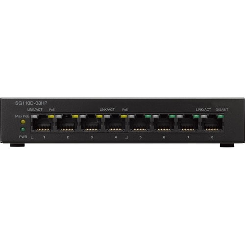 SG110D-08HP CONMUTADOR DE ESCRITORIO GIGABIT POE DE 8 PUERTOS REMANUFACTURADO
