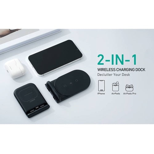 Base de carga inalámbrica 2 en 1 AUKEY Aircore