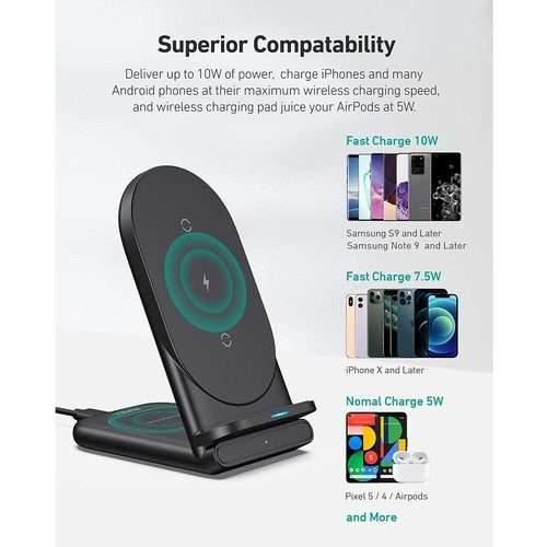 Base de carga inalámbrica 2 en 1 AUKEY Aircore
