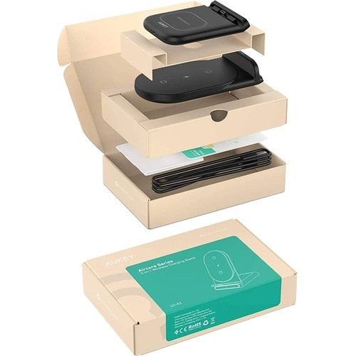 Base de carga inalámbrica 2 en 1 AUKEY Aircore