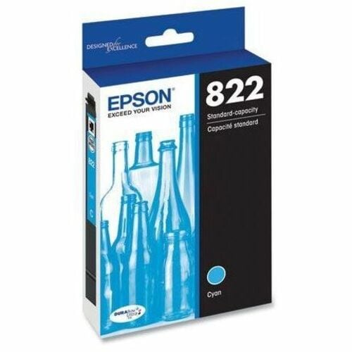 Cartouche d'encre cyan T822 STD CAP avec capteur SENSORMATIC