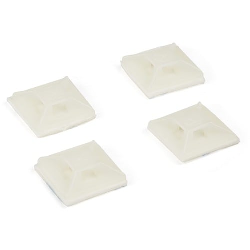 StarTech.com Lot de 100 supports de serre-câbles avec ruban adhésif pour serre-câbles de 3,2 mm de large - N
