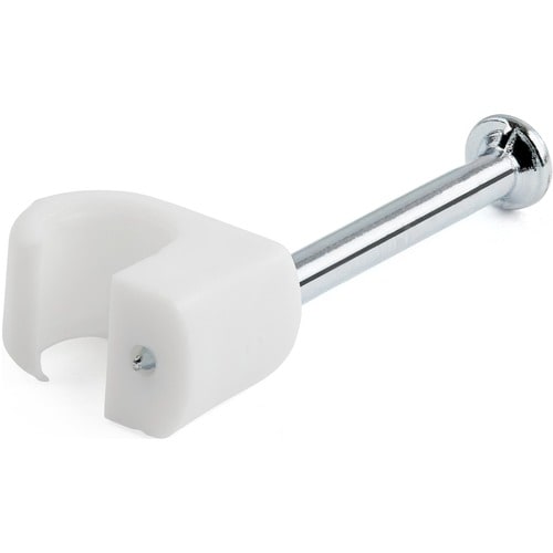 StarTech.com Paquete de 100 clips para cables (M) con clavos - Abrazaderas reutilizables para clavar - Montaje y sujeción de cables