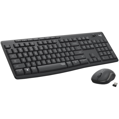 Ensemble clavier et souris sans fil silencieux Logitech MK295, graphite