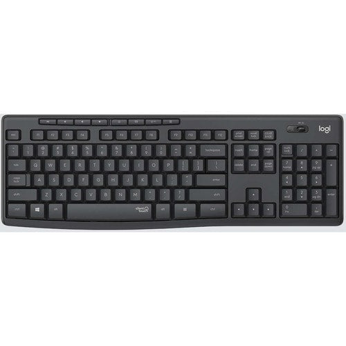 Ensemble clavier et souris sans fil silencieux Logitech MK295, graphite